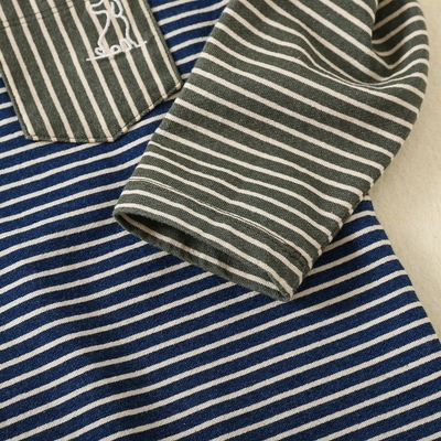 Wholesale baby boy clothing long sleeve 100% cotton polo t-shirt for kids baby stripe school uniform polo boys t-shirts