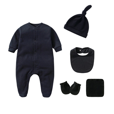wholesale new born Infant baby baby clothes 5pcs romper pants bib sock Newborn Baby Outfit Gift Set