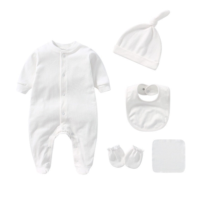 wholesale new born Infant baby baby clothes 5pcs romper pants bib sock Newborn Baby Outfit Gift Set