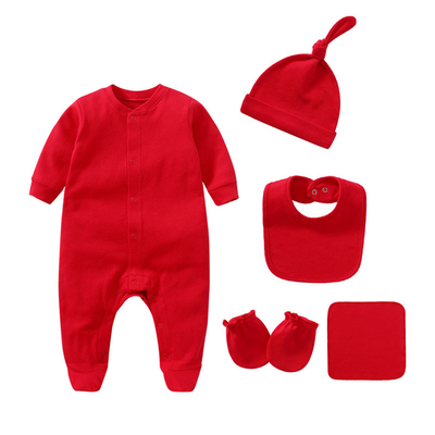 wholesale new born Infant baby baby clothes 5pcs romper pants bib sock Newborn Baby Outfit Gift Set
