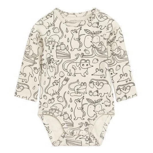 OEM Baby Clothes Cotton Long sleeve plain printed jumpsuit custom logo baby romper boy and girl