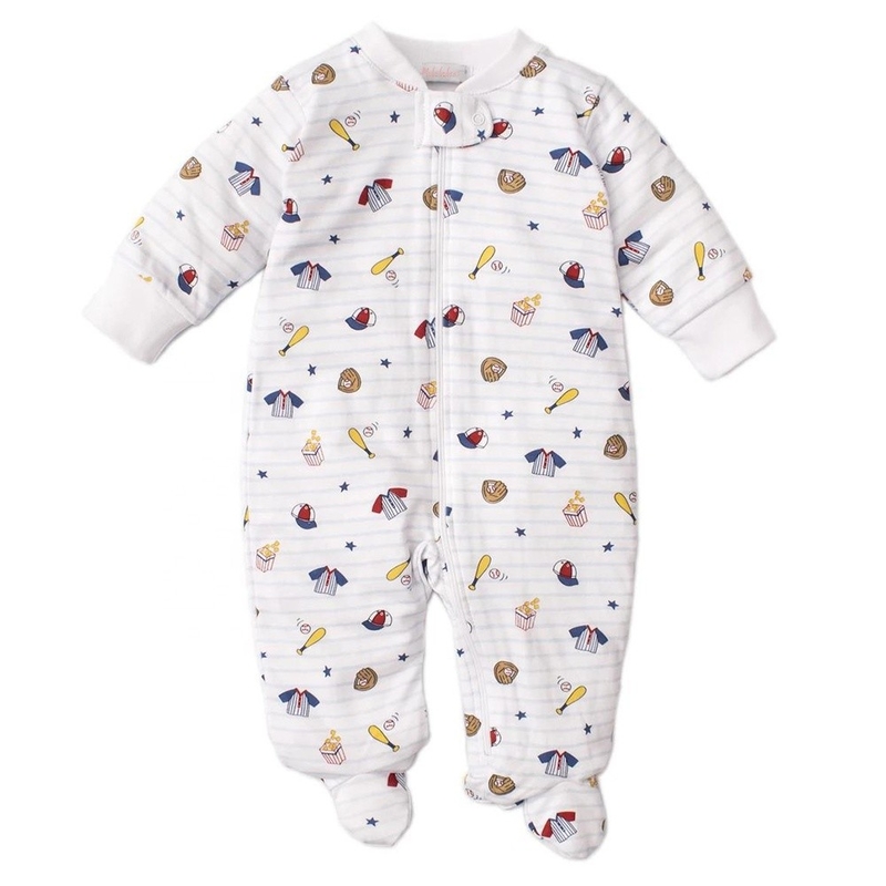 Wholesale Custom High Quality Unisex Double Zipper Bamboo Cotton Baby Romper