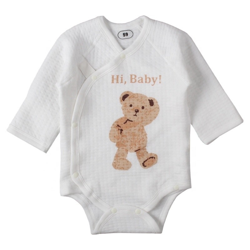 Long Sleeve Autumn Padded Long Sleeves Organic Cotton Baby Romper Jumpsuits