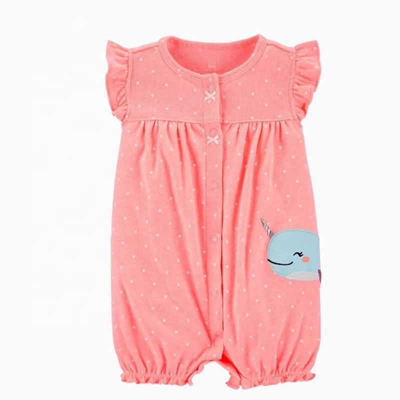 Printing Baby Clothes Summer Onesies Baby Clothes Short Sleeve Girl Rompers for Sale
