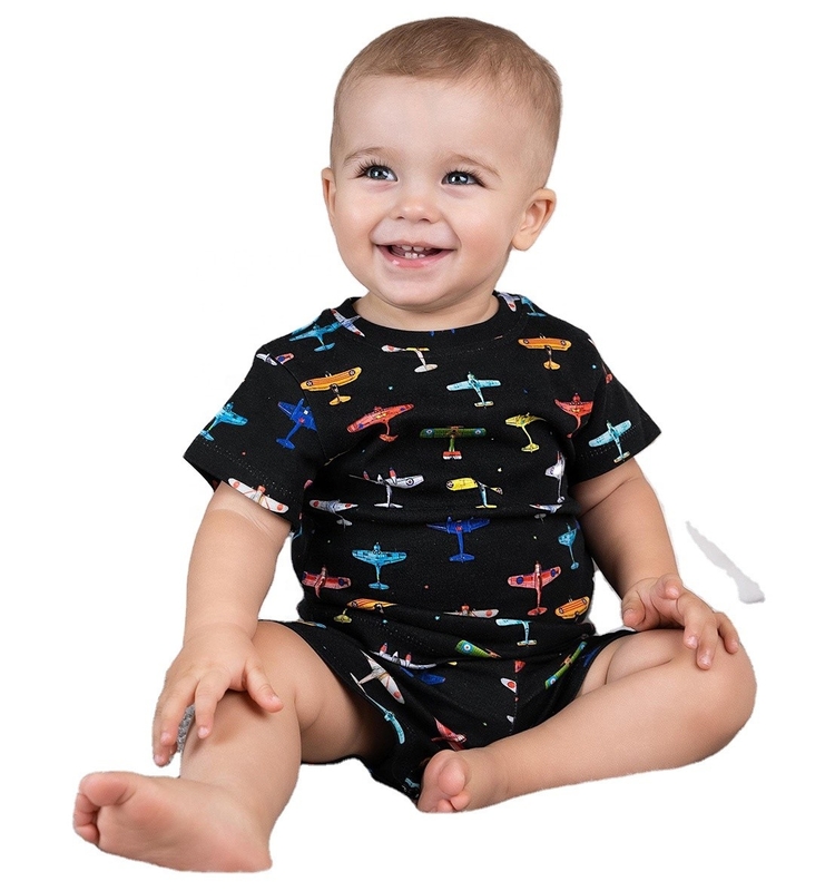 2023 Summer Infant Printed Organic Cotton Toddler Baby Clothing Baby Clothing Sets