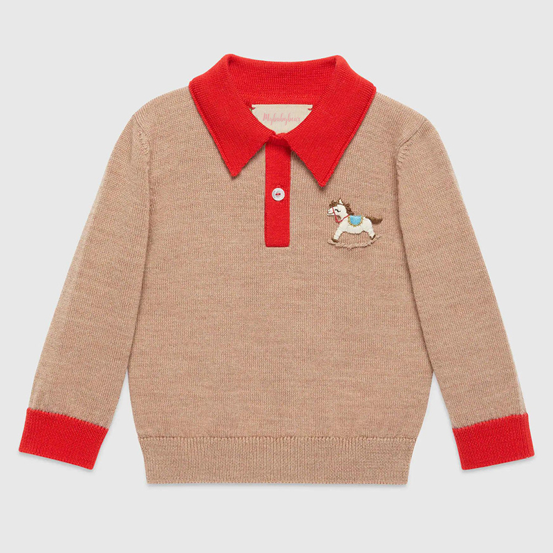 Boutique Baby Clothing Half Cardigan Autumn Girls Boys Warm Sweater 100% Cotton Fabric Knitted Kids Sweater Coat Standard
