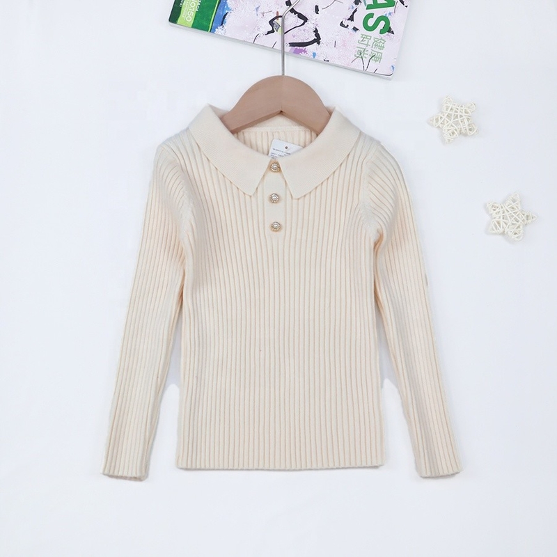 Stock Baby Girl Winter Clothes Rib Knitted Newborn Baby Boy Child Kids Girls Sweaters