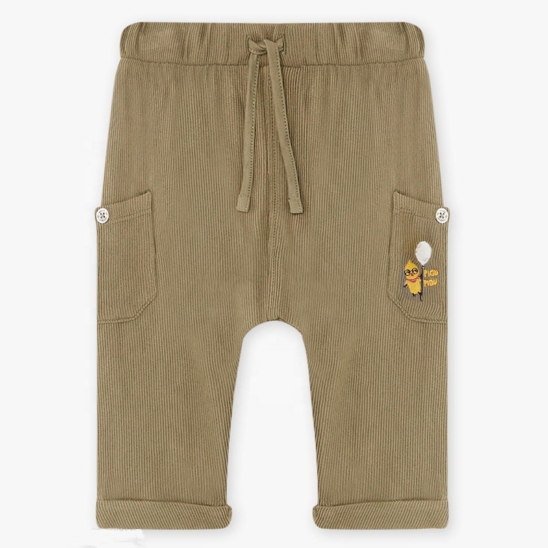 Toddler Boy Trouser Solid Color Corduroy Baby Casual  Harem Pants