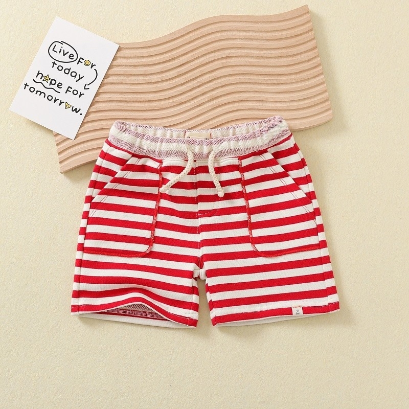 Hot Sale Baby Clothing Shorts Drawing Pant Solid Color 100% Cotton Summer OEM Service Unisex Straight Knitted Plain Dyed